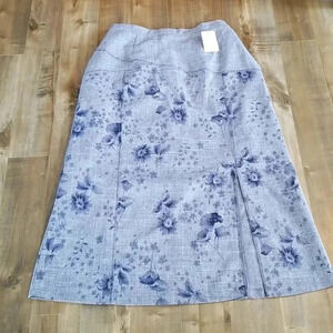 NWT Blue Floral maxi  skirt